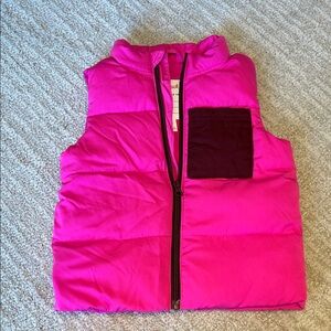 Girls pink puffer vest